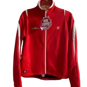 Castelli Red Windstopper Jacket women Large NWT
